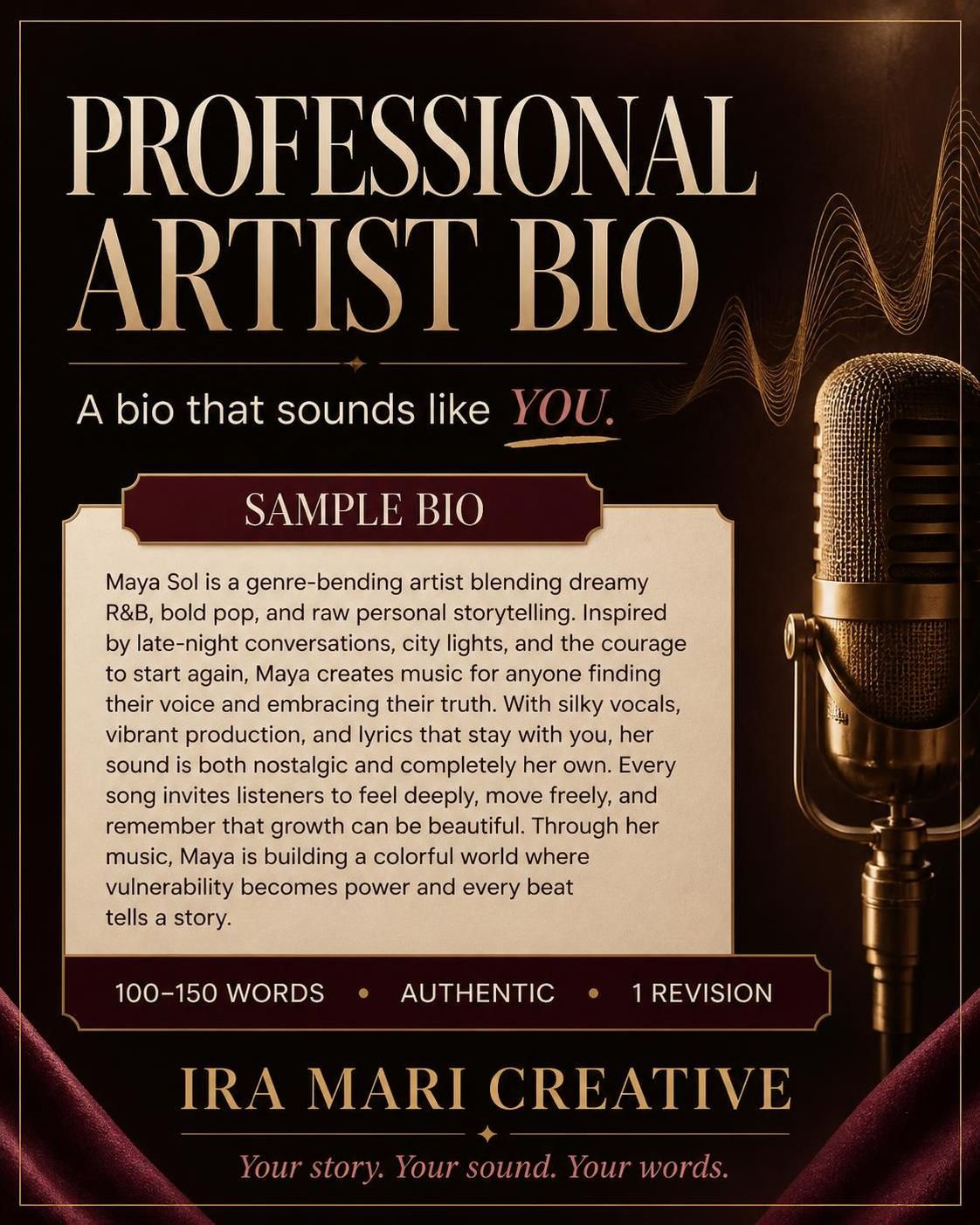 Professional Artist Bio — Tell Your Story