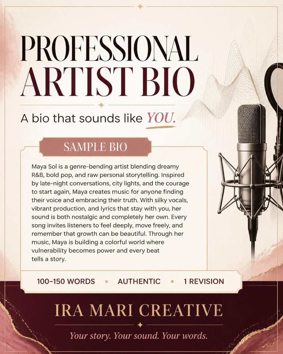 Professional Artist Bio — Tell Your Story